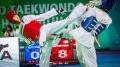 Kim Tae-hun of South Korea fighting for world Taekwondo gold